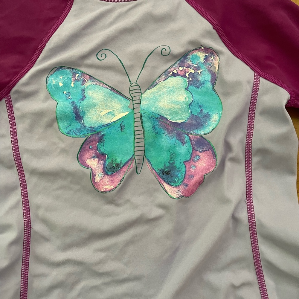 Girls 6/7 Rash Guard LL bean - Picture 3 of 4